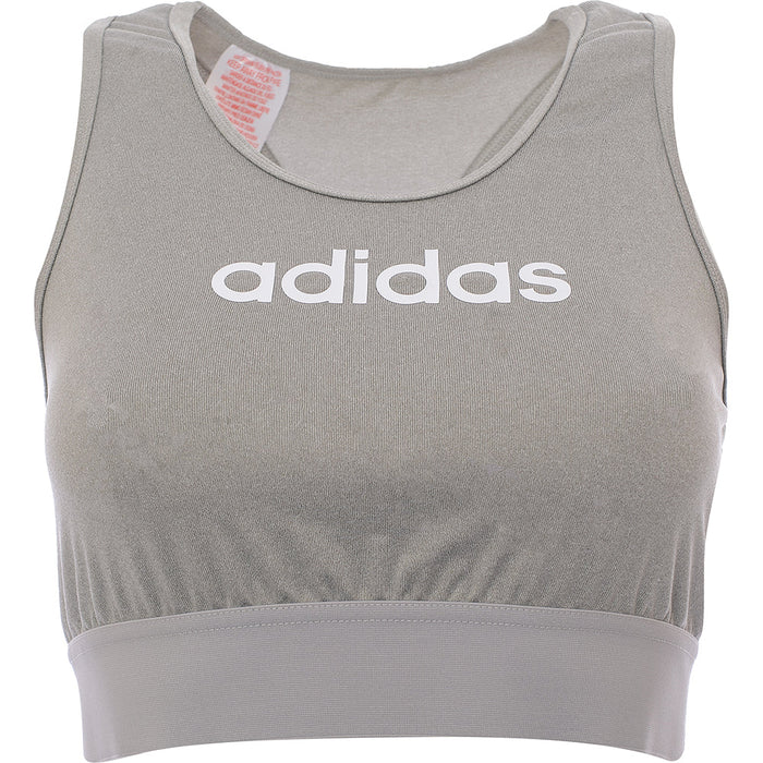 Girls Adidas Girls Linear Sports Bra Activewear/Sports Bra in Grey