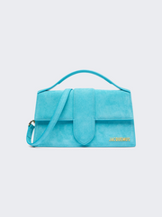 Le Grand Bambino Turquoise leather crossbody bag with gold hardware