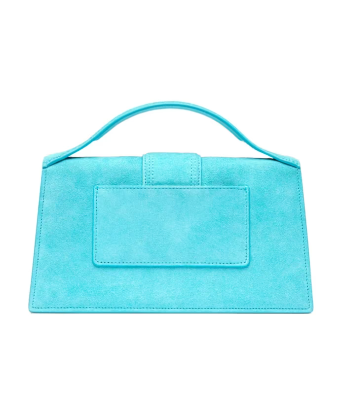 Le Grand Bambino Turquoise leather crossbody bag with gold hardware