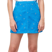 Womens Kenzo Printed Denim Mini Skirt in Blue