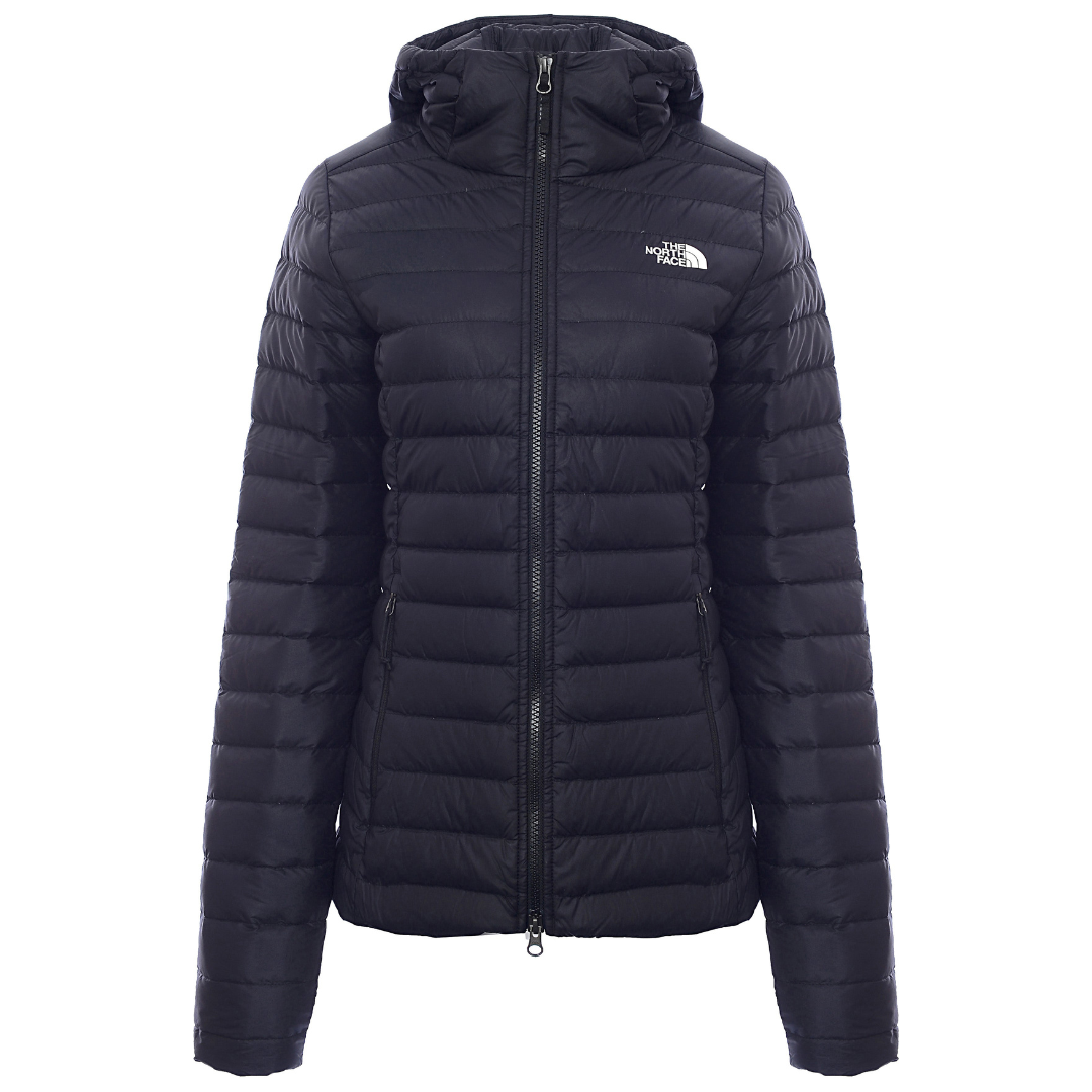The North Face Women&#39;s Black Stretch Down Hooded Coat