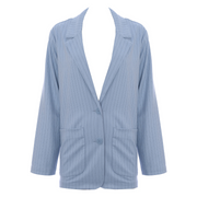 Monki Women's Light Blue Pinstripe Co-ord Blazer