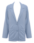 Monki Women's Light Blue Pinstripe Co-ord Blazer