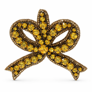 Gucci Rhinestone-Embellished Bow Brooch