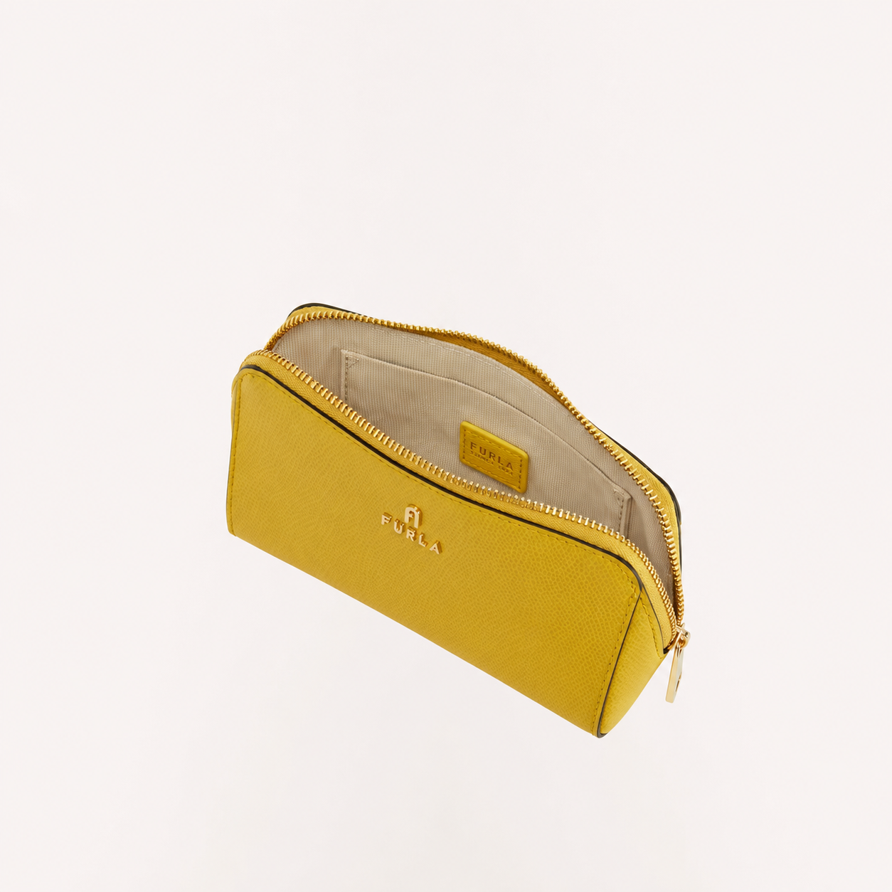 FURLA CAMELIA M COSMETIC CASE IN HONEY