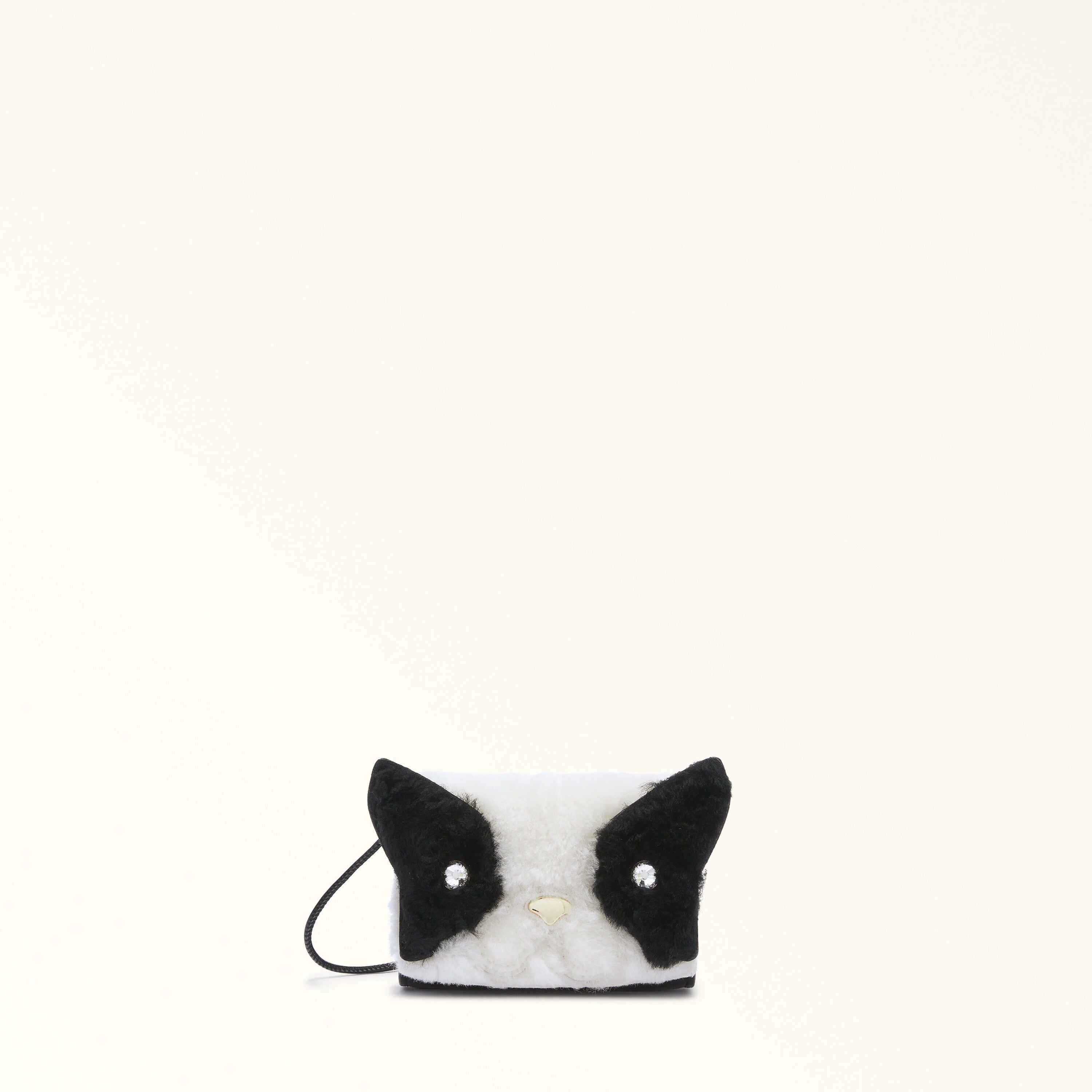 ALLEGRA MICRO CROSSBODY FRENCH BULLDOG IN MARSHMALLOW & BLACK