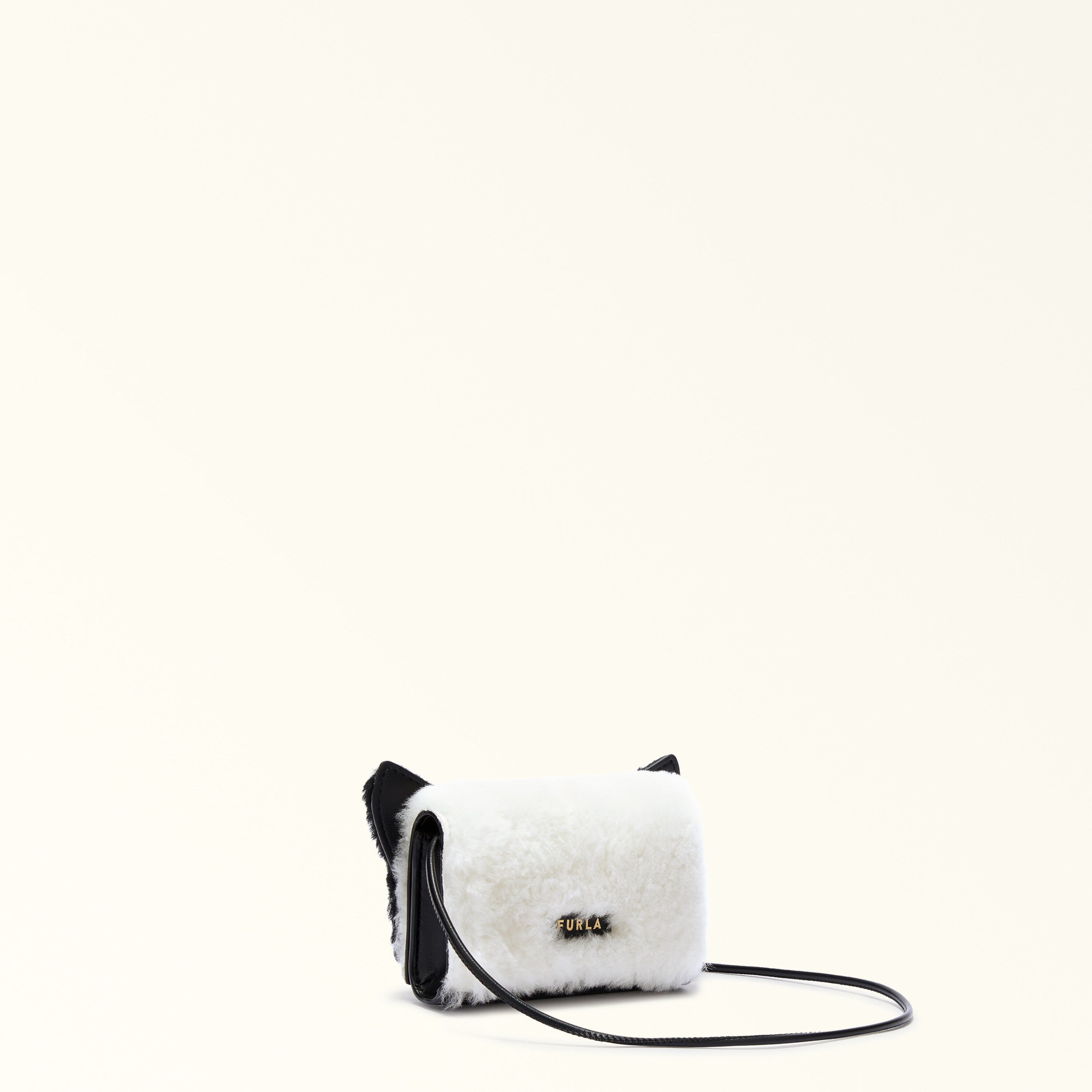 ALLEGRA MICRO CROSSBODY FRENCH BULLDOG IN MARSHMALLOW & BLACK
