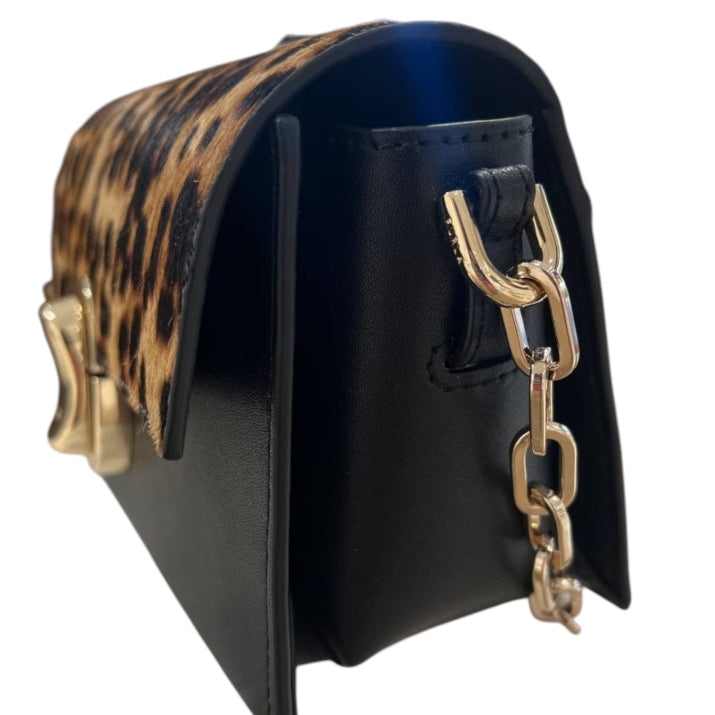 ECLISSE MINI CROSSBODY IN TONI DESERTO & BLACK
