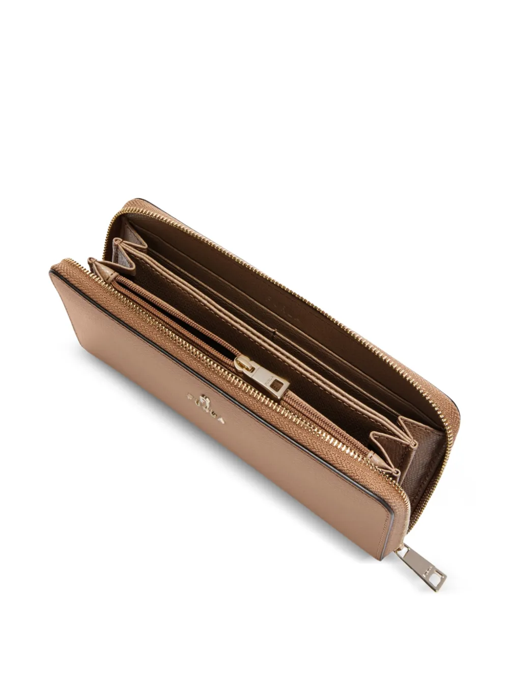 FURLA CAMELIA L ZIP AROUND SLIM IN GREIGE