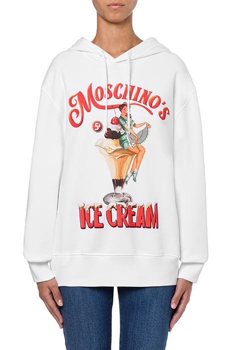 Moschino's Ice-Cream Hoodie in White