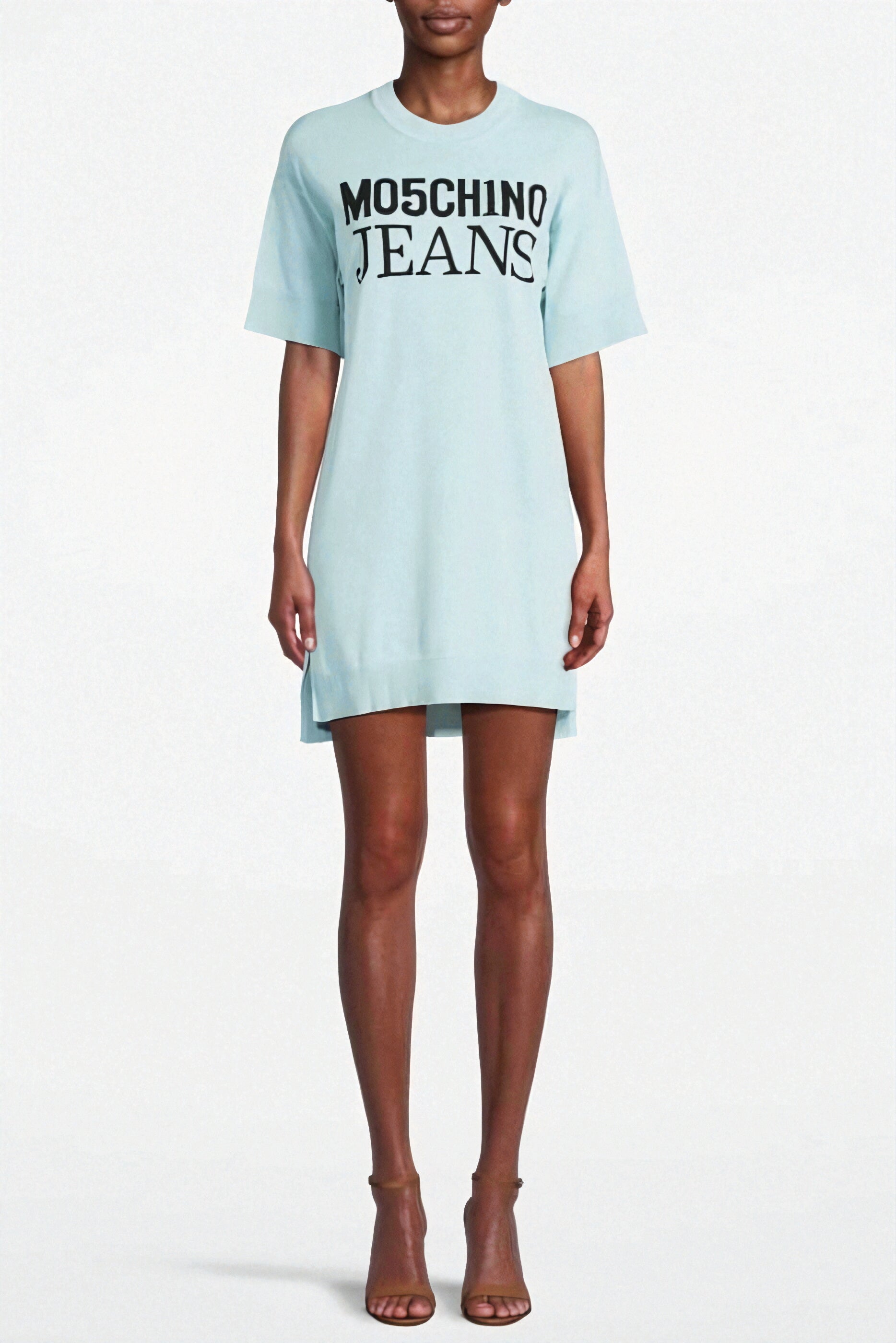 Moschino Logo Dress in Blue