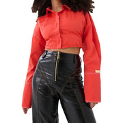 PE Nation Womens Precinct Shirt in Red