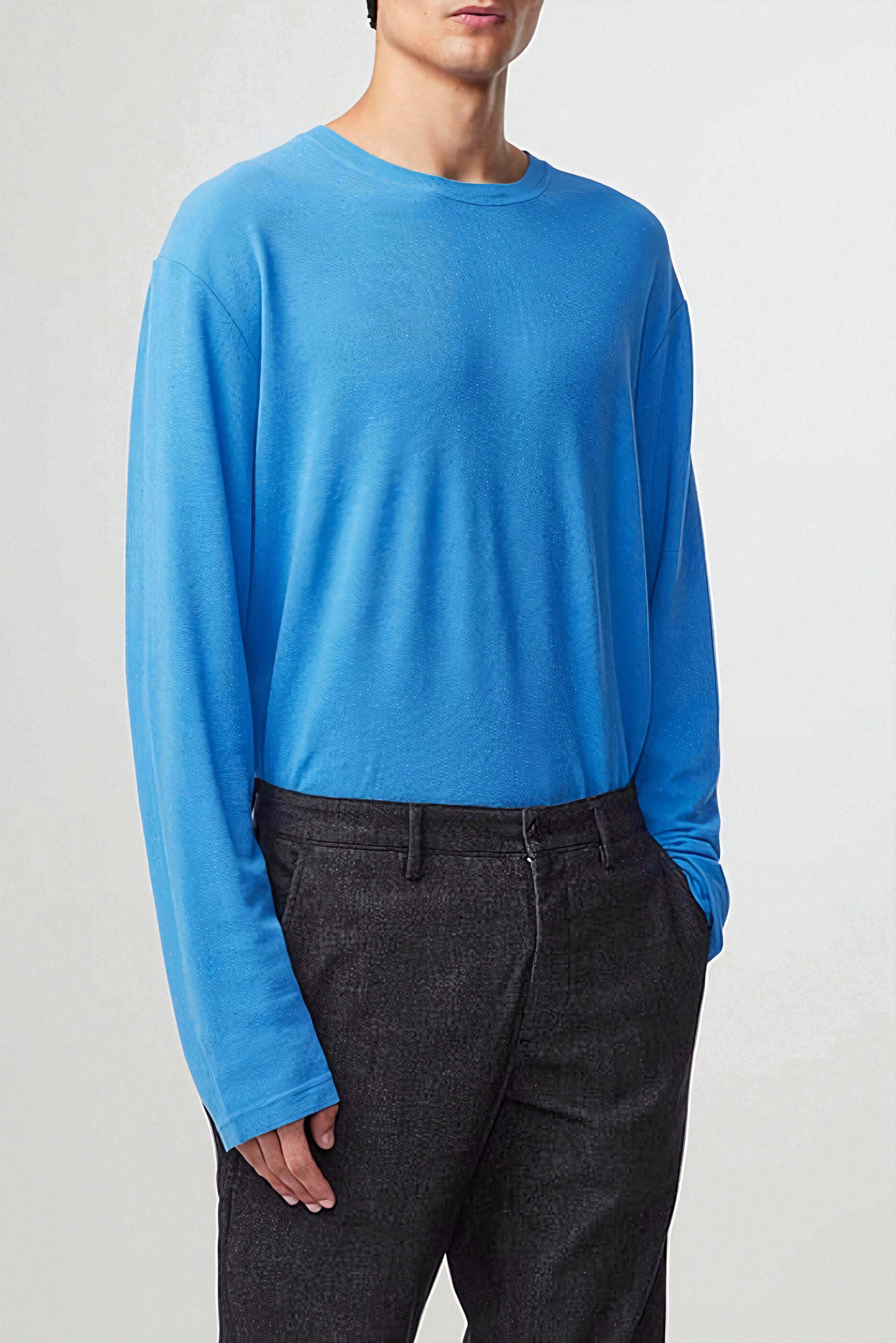NN.07 Kurt ls 3323 regular fit long-sleeved t-shirt in blue coral