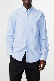 NN.07 Arne regular fit long sleeve shirt in light blue