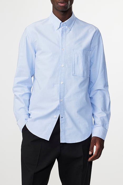 NN.07 Arne regular fit long sleeve shirt in light blue