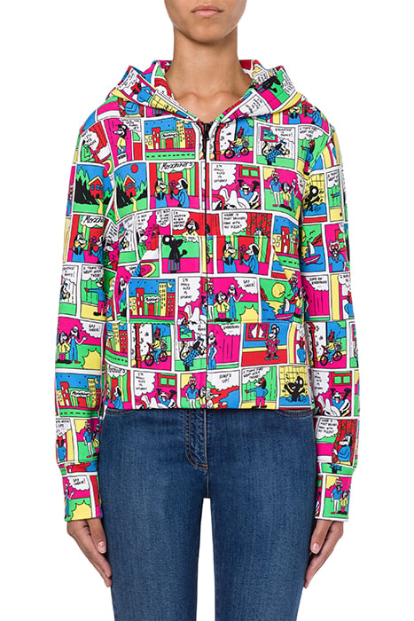 Moschino Comics Cotton Sweatshirt in Multicolour