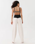 PE Nation Womens Horizon Pant in Beige