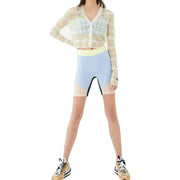 PE Nation Womens Moonball Ls Knit Top in Yellow