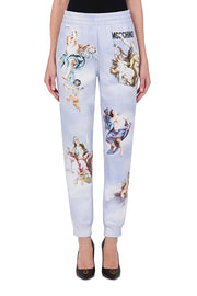 Moschino Fresco Print Fleece Joggers in Blue