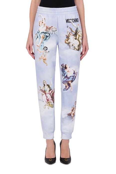 Moschino Fresco Print Fleece Joggers in Blue