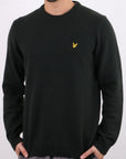 Lyle & Scott Crew Neck Lambswool Blend Jumper in Green