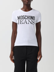 Moschino Logo Print Jersey T-Shirt in White