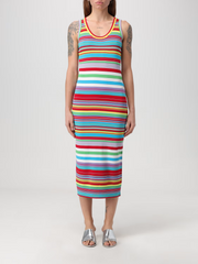 Moschino Colourful Stripes Stretch Knit Dress in Multicolour