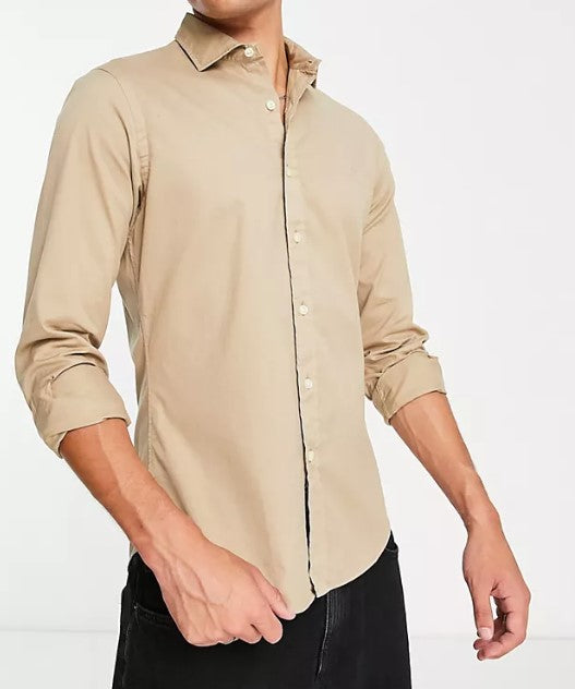 Polo Ralph Lauren Mens Slim Fit Shirt in Brown