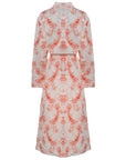 Valentino Womens Dress Roseflow in Ivory/Red