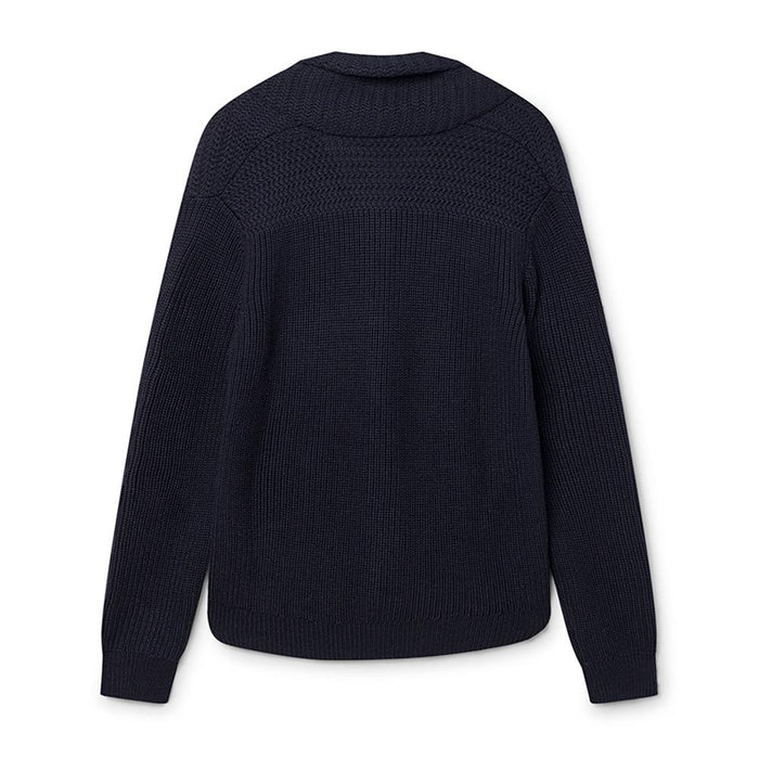 Men's Hackett, Mayfair Shaw, Knitted Cardigan in Navy