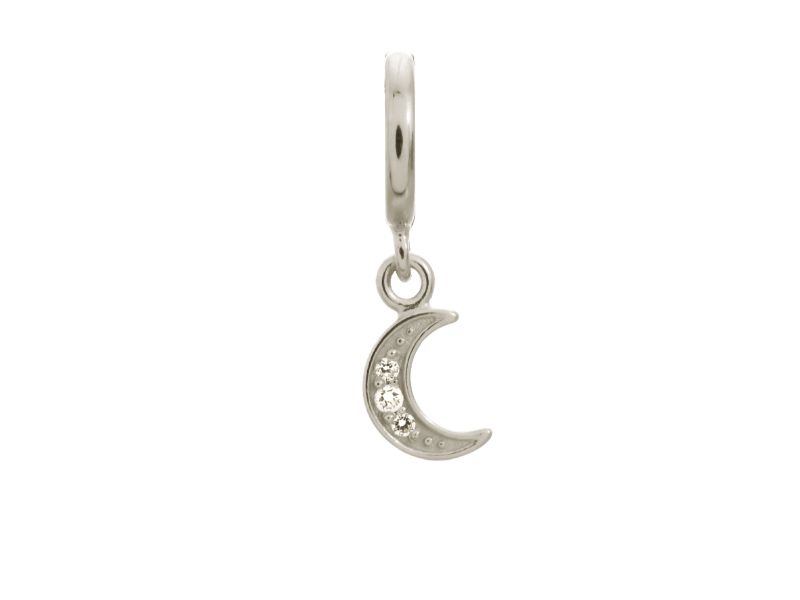 Endless Jewellery White Moon Shine Drop Silver Charm