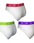 Cr7 Mens 3 Pack Brief in Multicoloured