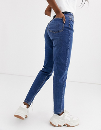 Pieces Kesia High Waist Mom Jean In Blue