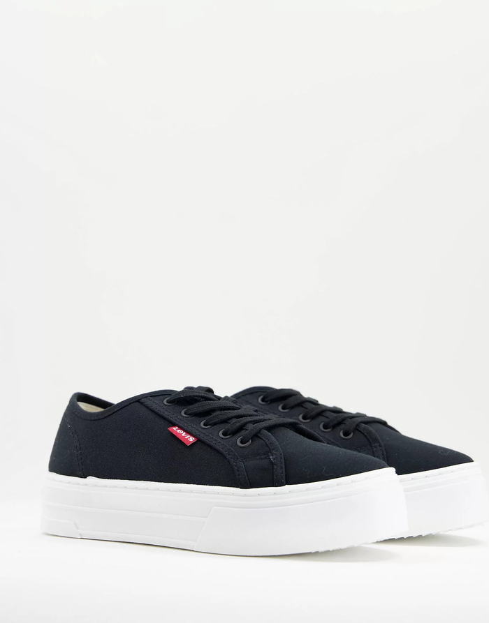 Levi's flatform lace up top trainer