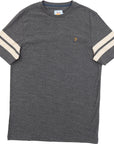 Farah Mens Grey Stareton Arm Cuff Logo T-Shirt