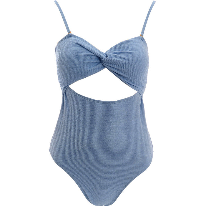 Juicy Couture Crush On You Twister Cut Out Swimsuit In Blue