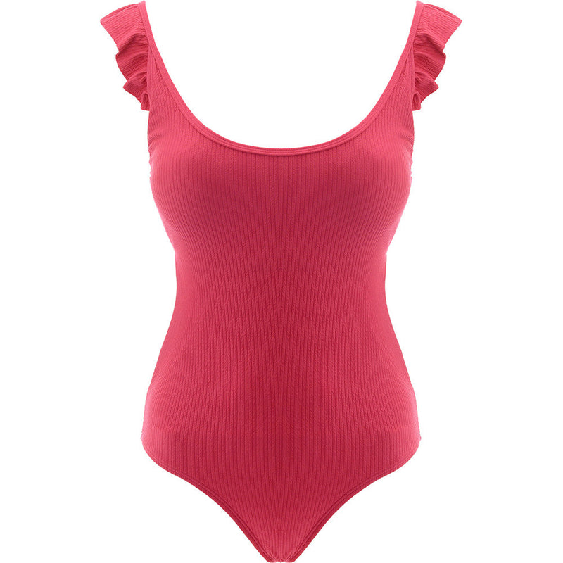 Juicy Couture Swimsuit With Ruffle Detail In Red