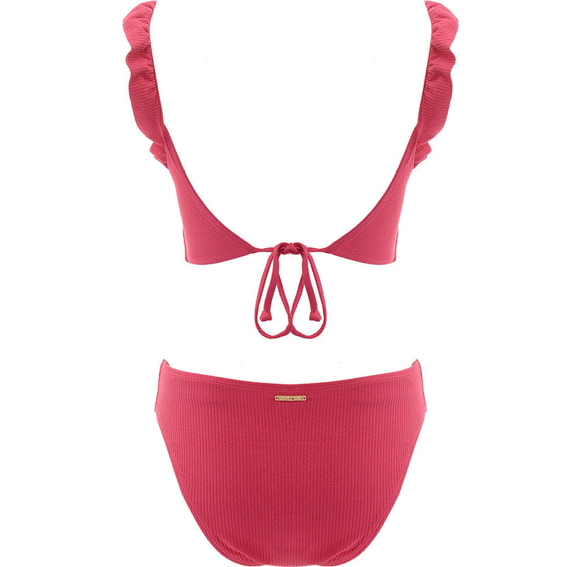 Juicy Couture Swimsuit With Ruffle Detail In Red