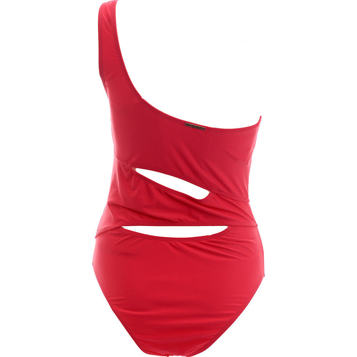 Hunkemoller cairo one shoulder swimsuit in bright red