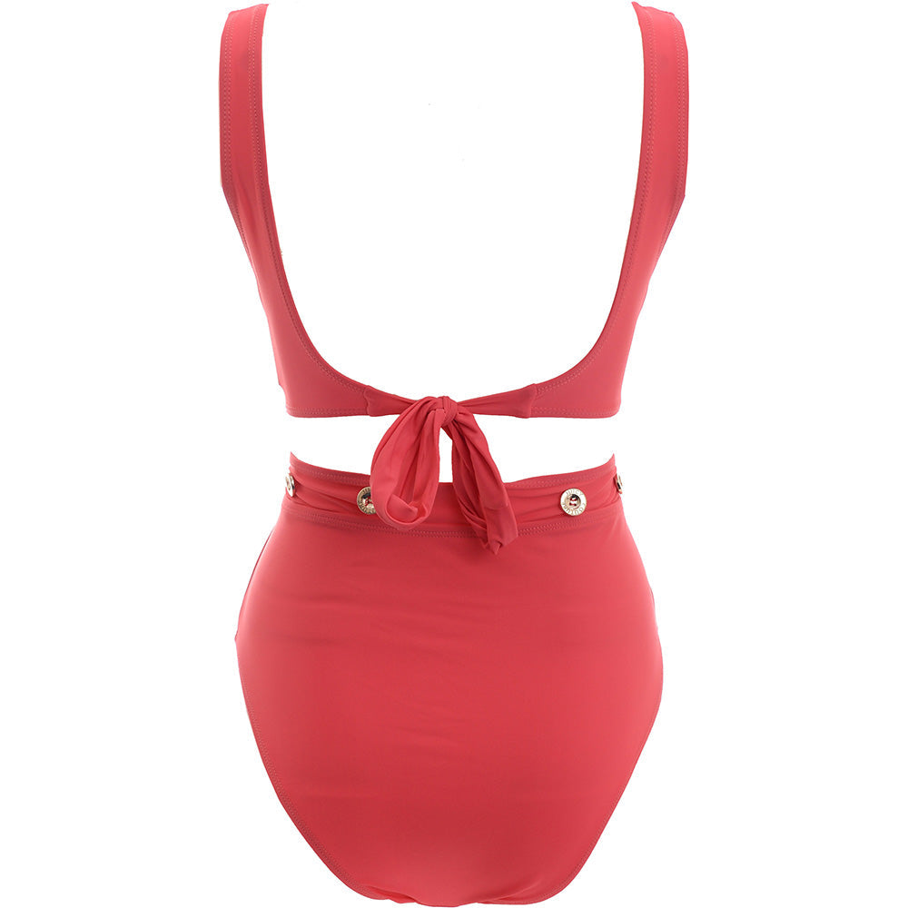 Juicy Couture Boardwalk Sass Cut Out Swimsuit In Red