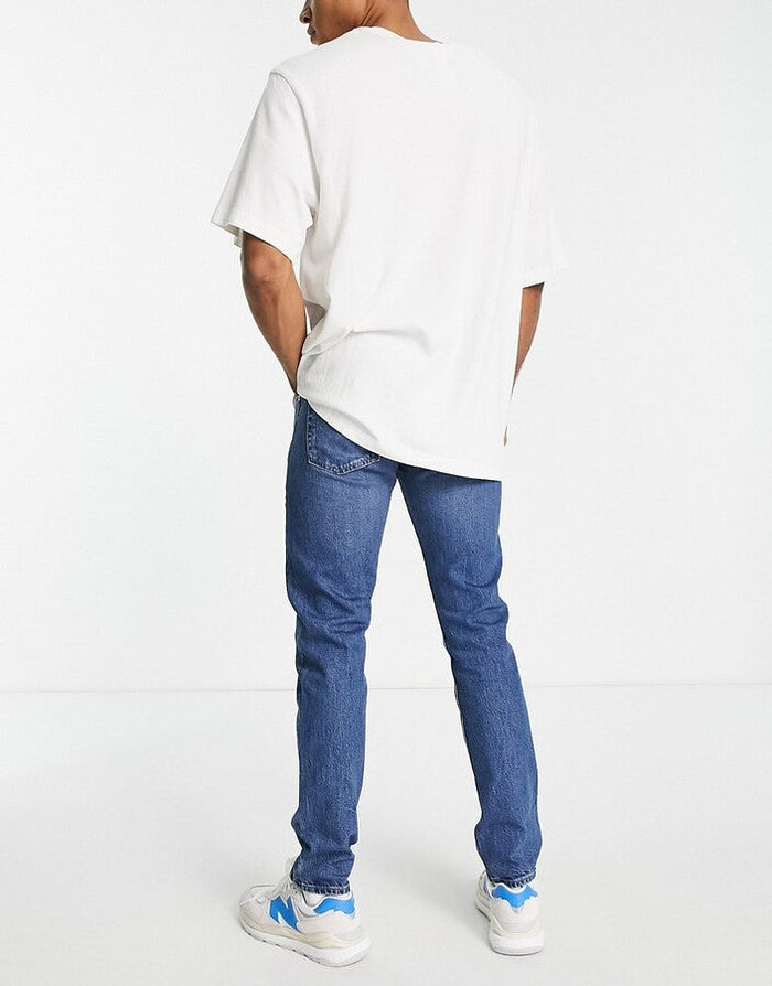 Mens Weekday Friday Slim Jeans In Sea Blue