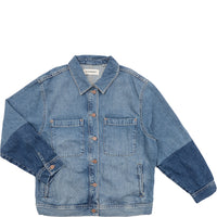 Womens Superdry Denim Worker Jacket In Blue