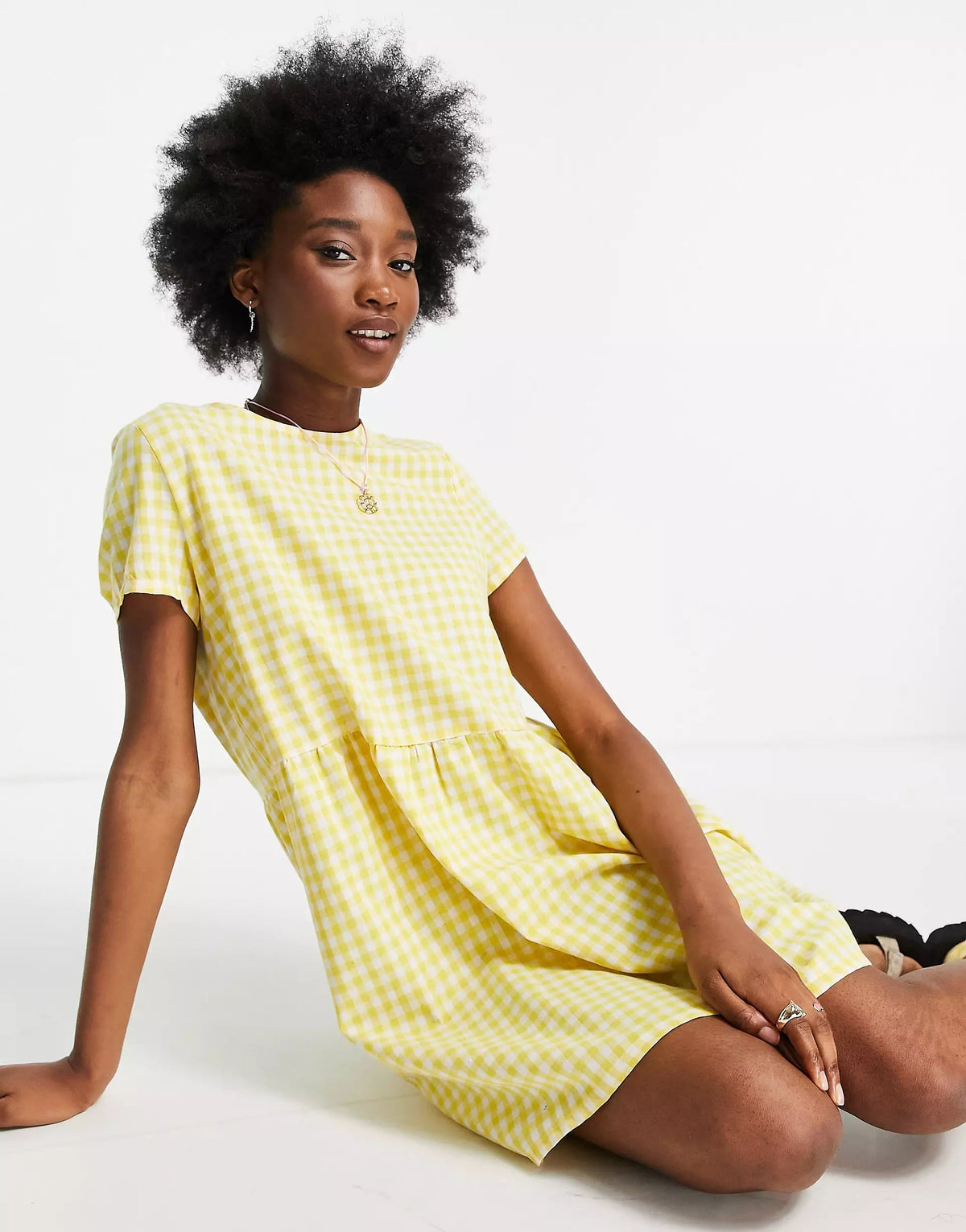 Daisy Street Mini Smock Dress In Gingham