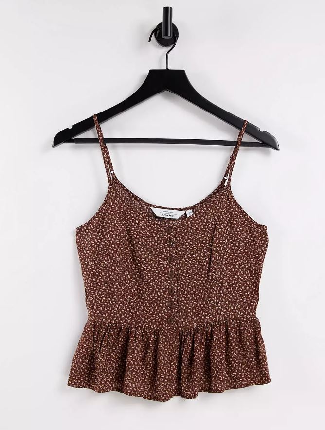 & Other Stories Co-Ord Ditsy Floral Cami Top In Brown
