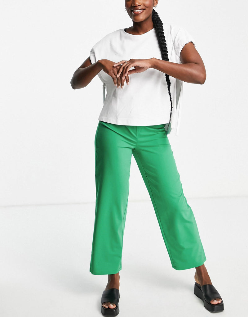 Vero Moda tailored dad trousers in bright green