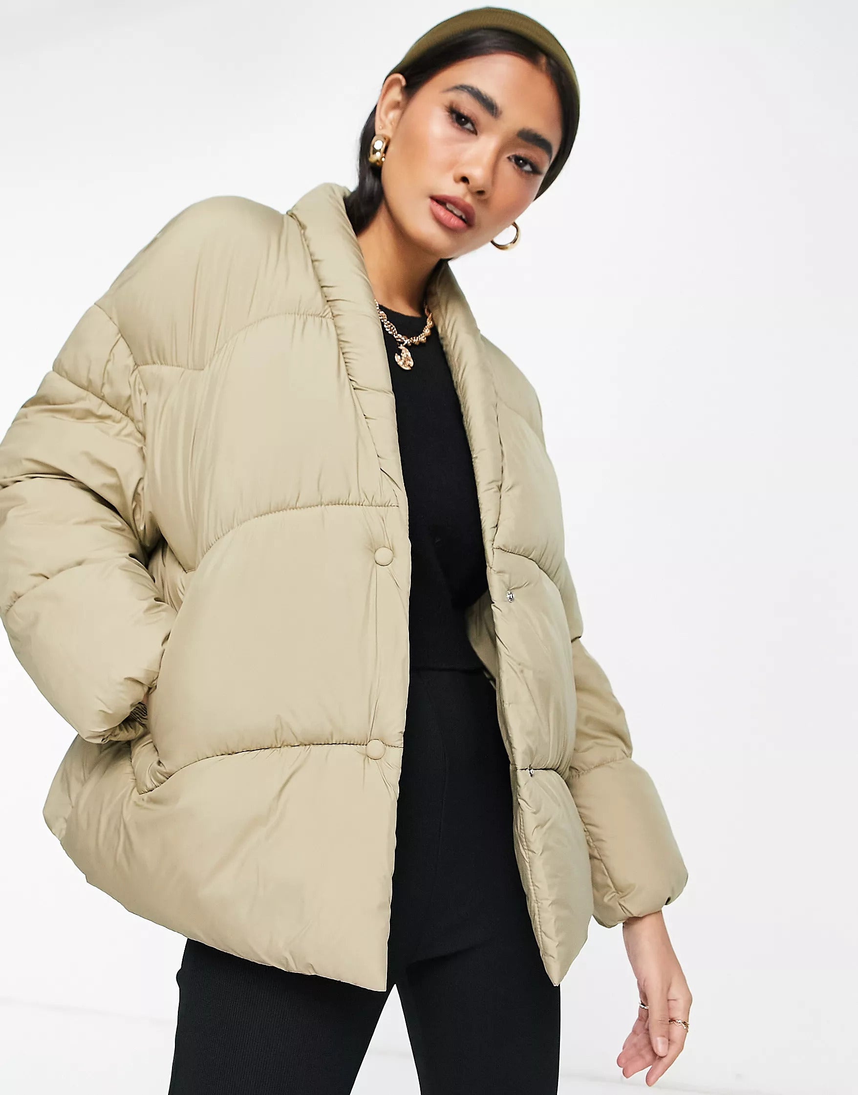 Mango cheap padded jacket