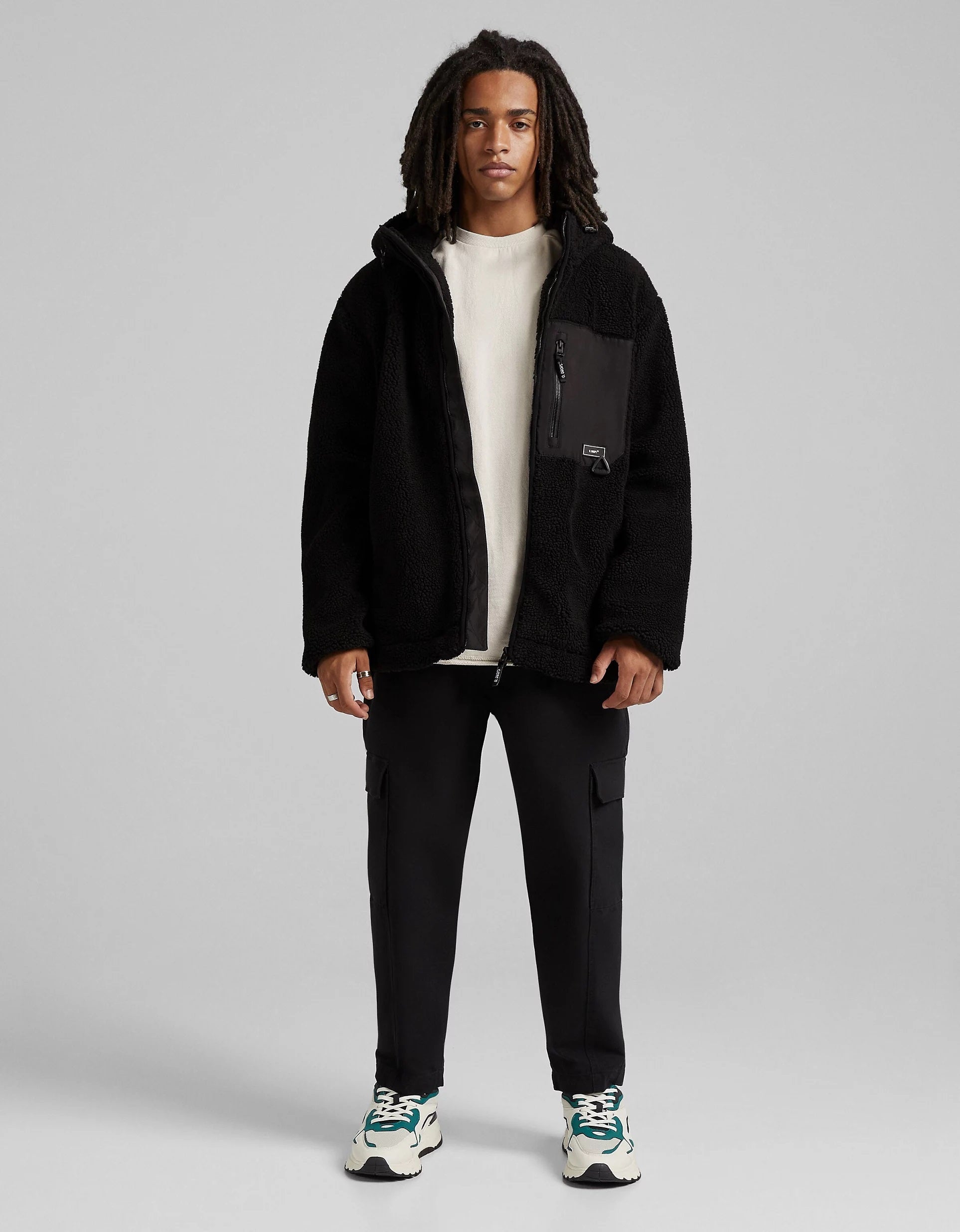 Bershka borg outlet jacket