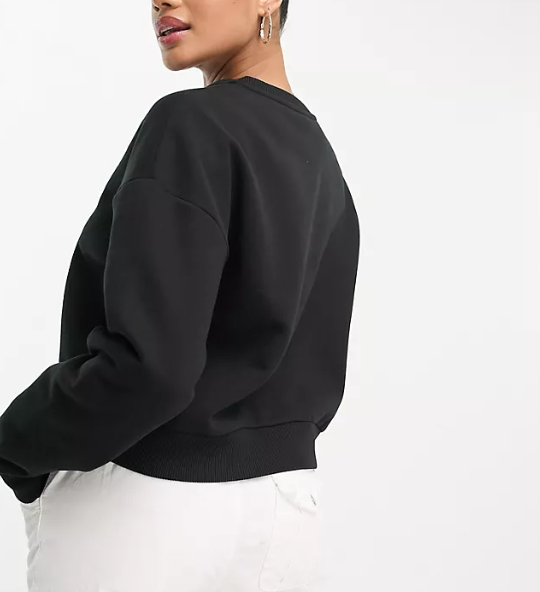 Napapijri Womens Box Logo Crop Sweatshirt In Black