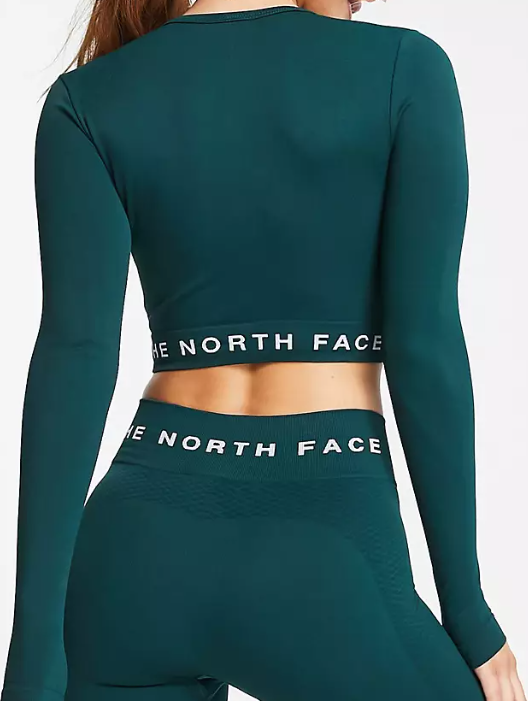 The North Face Womens Training Seamless Performance Long Sleeve Top In Green