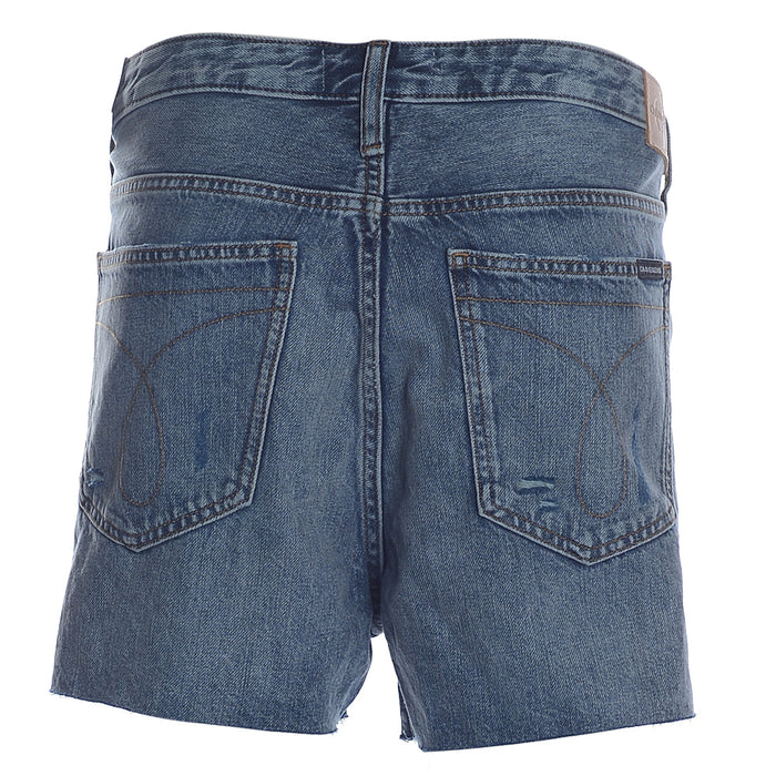 Womens Calvin Klein Mid Rise Short in Blue